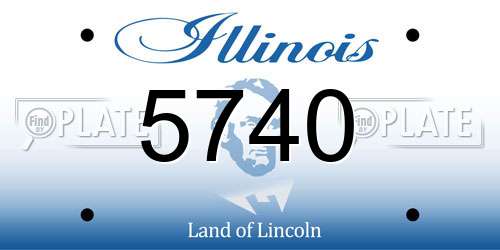 5740 Illinois License Plate