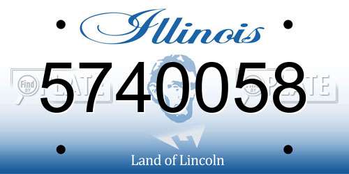 5740058 Illinois License Plate