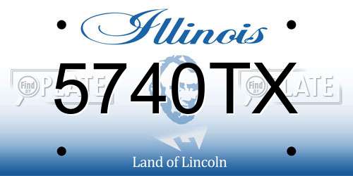 5740TX Illinois License Plate
