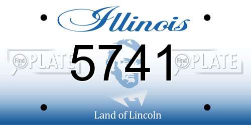 5741 Illinois License Plate
