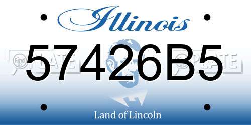 57426B5 Illinois License Plate