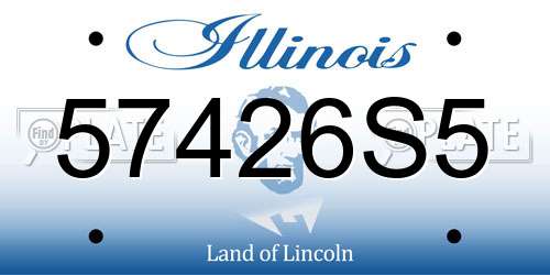 57426S5 Illinois License Plate