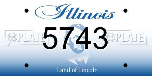 5743 Illinois License Plate