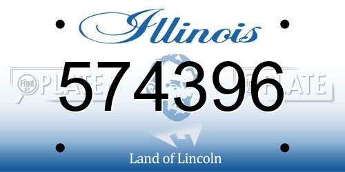 574396 Illinois License Plate