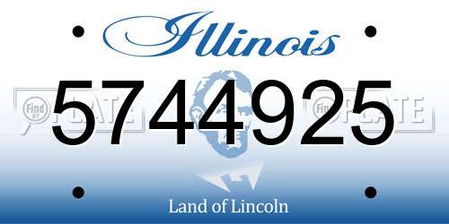 5744925 Illinois License Plate