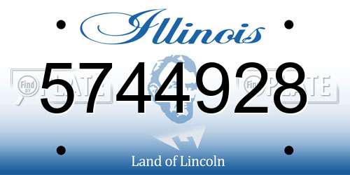 5744928 Illinois License Plate