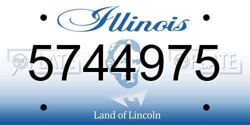 5744975 Illinois License Plate