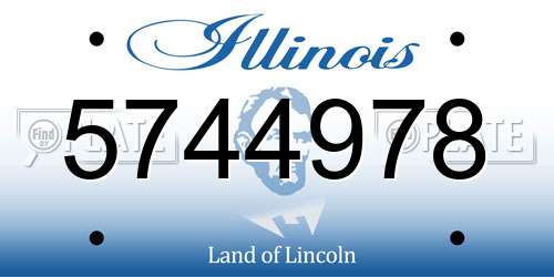 5744978 Illinois License Plate