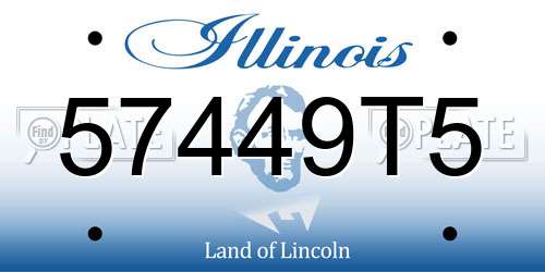 57449T5 Illinois License Plate