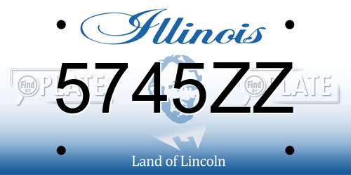 5745ZZ Illinois License Plate