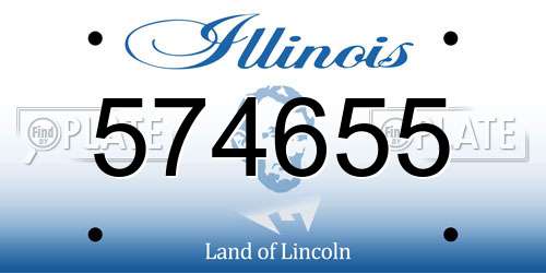 574655 Illinois License Plate