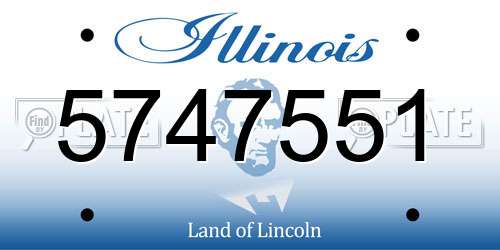 5747551 Illinois License Plate