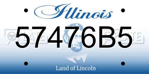 57476B5 Illinois License Plate
