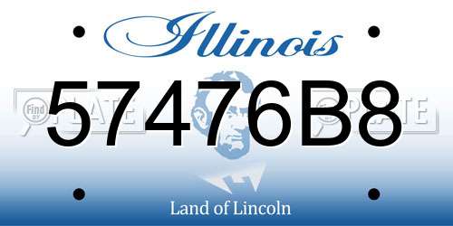 57476B8 Illinois License Plate