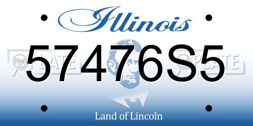 57476S5 Illinois License Plate