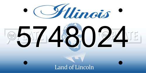 5748024 Illinois License Plate