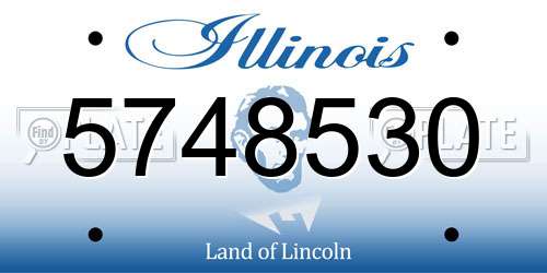 5748530 Illinois License Plate