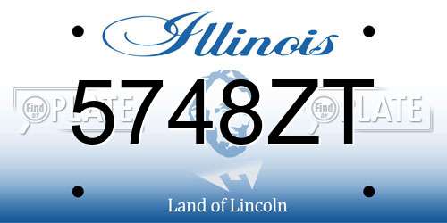 5748ZT Illinois License Plate