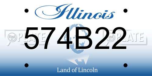 574B22 Illinois License Plate