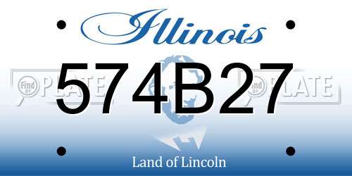 574B27 Illinois License Plate