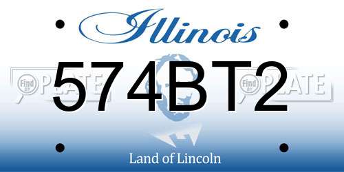 574BT2 Illinois License Plate