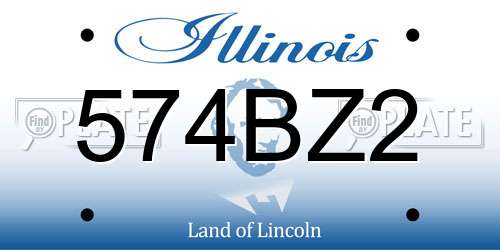 574BZ2 Illinois License Plate