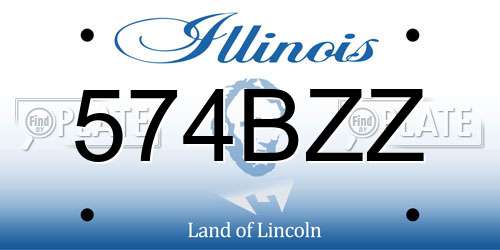 574BZZ Illinois License Plate
