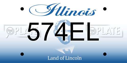 574EL Illinois License Plate