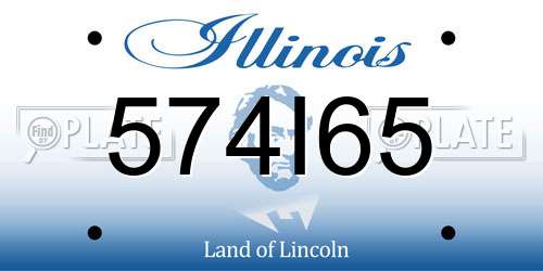574I65 Illinois License Plate