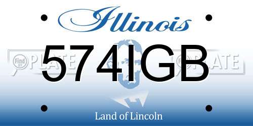 574IGB Illinois License Plate