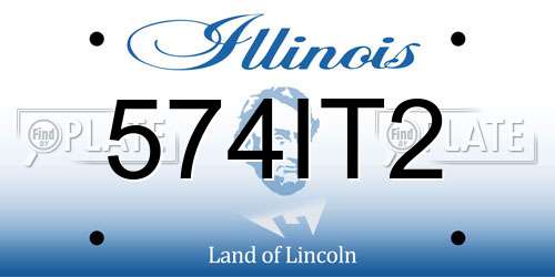 574IT2 Illinois License Plate