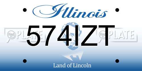 574IZT Illinois License Plate