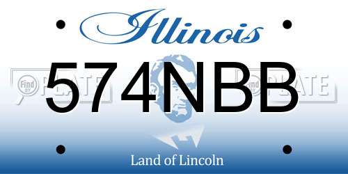 574NBB Illinois License Plate