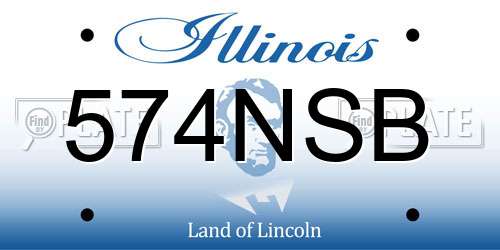 574NSB Illinois License Plate