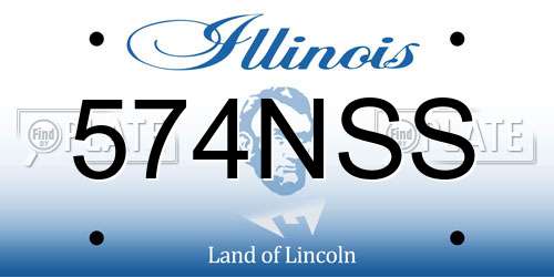 574NSS Illinois License Plate