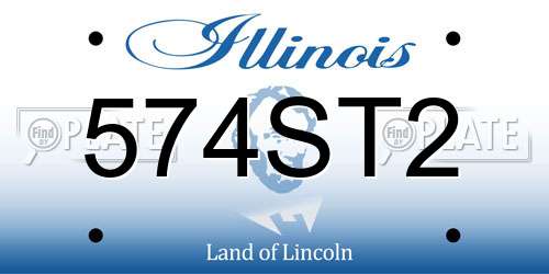 574ST2 Illinois License Plate