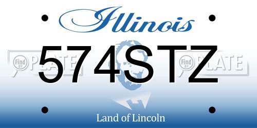 574STZ Illinois License Plate