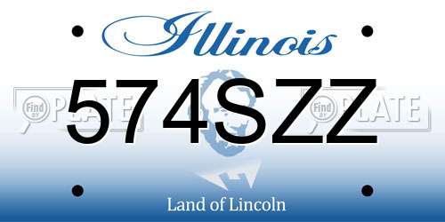 574SZZ Illinois License Plate
