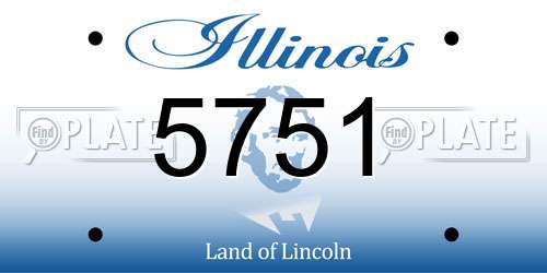 5751 Illinois License Plate