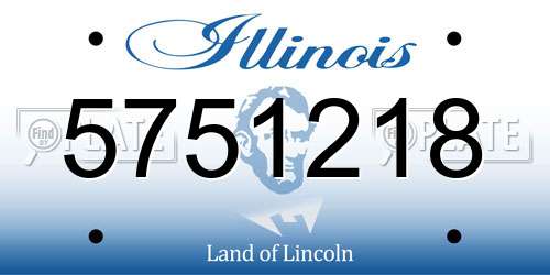 5751218 Illinois License Plate