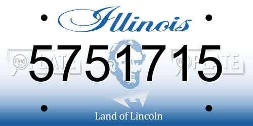 5751715 Illinois License Plate