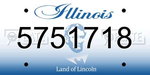 5751718 Illinois License Plate