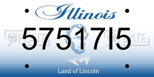 57517I5 Illinois License Plate
