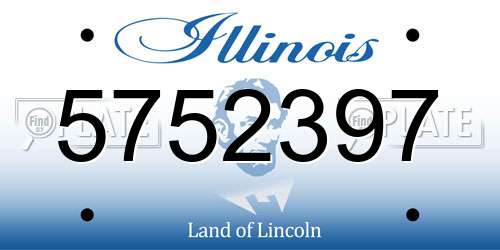 5752397 Illinois License Plate