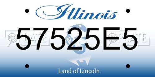 57525E5 Illinois License Plate