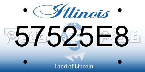 57525E8 Illinois License Plate