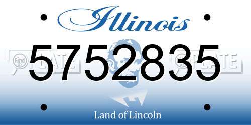 5752835 Illinois License Plate
