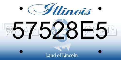 57528E5 Illinois License Plate