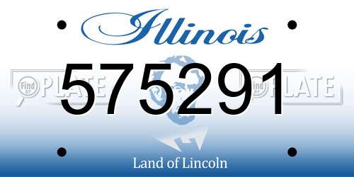 575291 Illinois License Plate