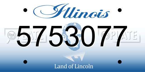 5753077 Illinois License Plate